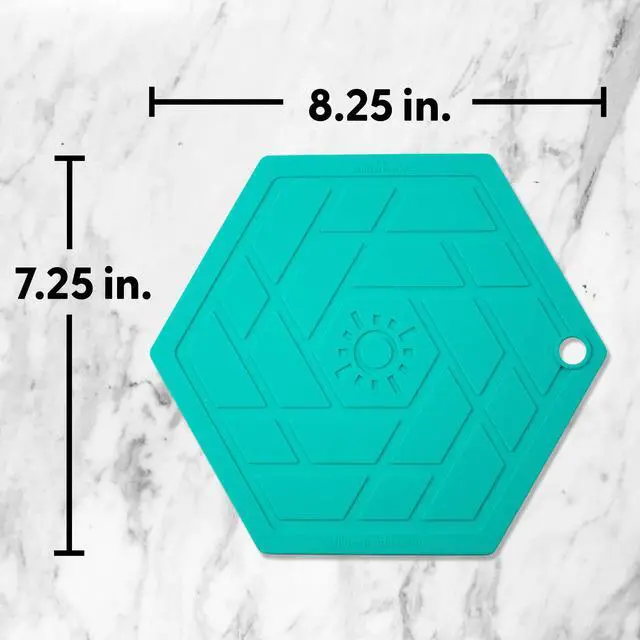 Alt view image 2 of 7 - Heat Resistant Silicone Trivet Mats - Non-Slip Hot Pads for Kitchen Countertops, Multipurpose Pot Holders, Food Grade & BPA Free - Set of 3, Durable and Easy to Clean (Variety Mix)