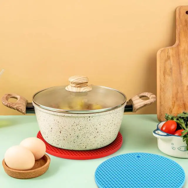 Alt view image 3 of 7 - Silicone Trivets Mat, 6 Packs Multipurpose Non Slip Heat Resistant Pot Holder-Assorted Color