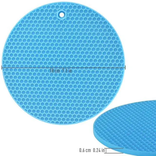 Alt view image 5 of 7 - Silicone Trivets Mat, 6 Packs Multipurpose Non Slip Heat Resistant Pot Holder-Assorted Color