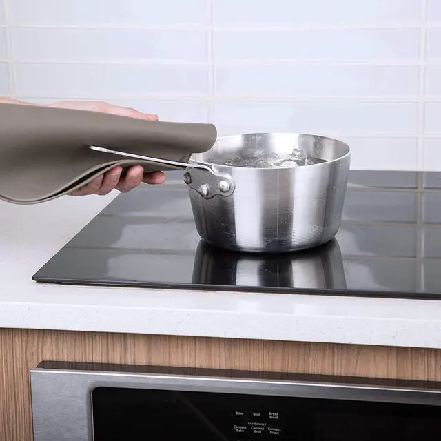 Alt view image 6 of 7 - Silicone Heat Resistant Multifunctional Mat, 12- Inch Diameter, Gray - Non-Slip Kitchen Protector for Hot Pots and Pans, 1 Piece