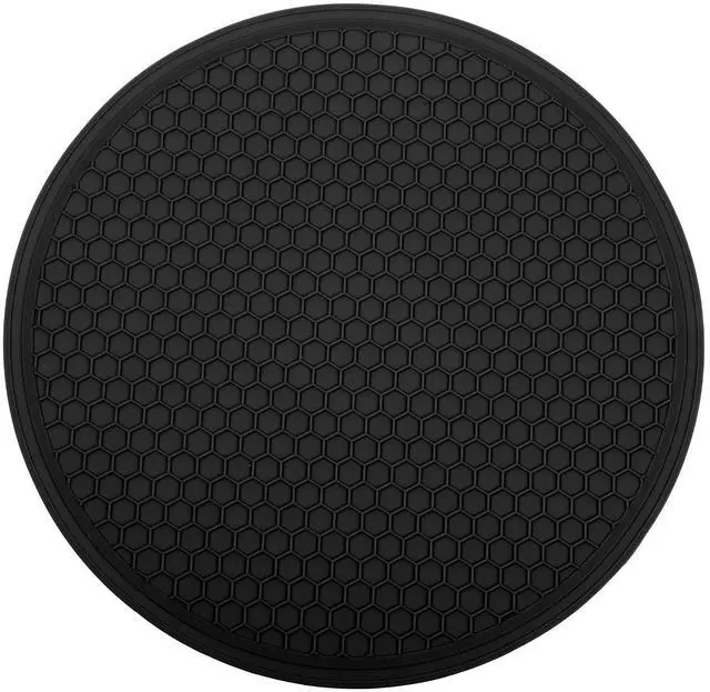 Main image of Silicone Microwave Mat, 11.8" x 11.8" Non-Slip Silicone Trivet, Heat Resistant Multifunctional Mat for Kitchen, Non Stick Turntable Mat, Black 1 Pcs