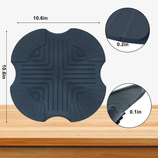 Alt view image 2 of 7 - Air Fryer Silicone Trivet for Ninja Crispi, Universal Heat Resistant Mat, Non-Slip Design, Multi-Functional Accessory for Ninja Crispi Air Fryer, Fit Ninja FN101GY/FN101SG/FN101ST(Dark Grey)