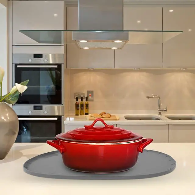 Alt view image 2 of 7 - Heat Resistant Mat for 6-8 Quart Slow Cooker, Silicone Trivet