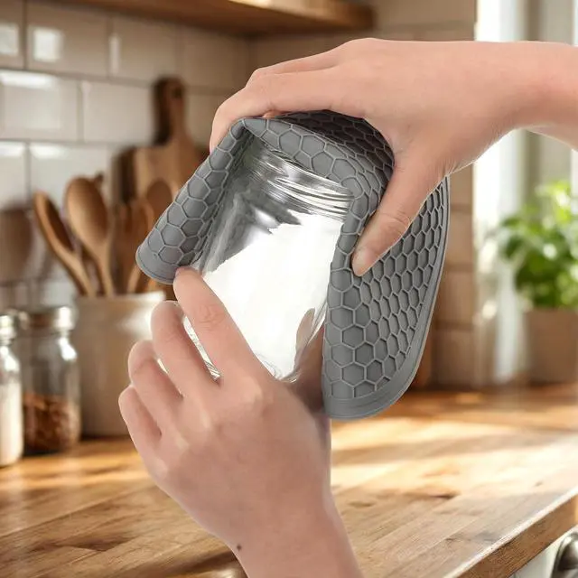 Alt view image 7 of 7 - Pcs Silicone Microwave Mat, 9.76 Inch Heat Resistant Hot Pot Holder, Round Silicone Non-Slip Trivet, Multifunctional Mat for Kitchen, Dishwasher Safe Mat (Gray)