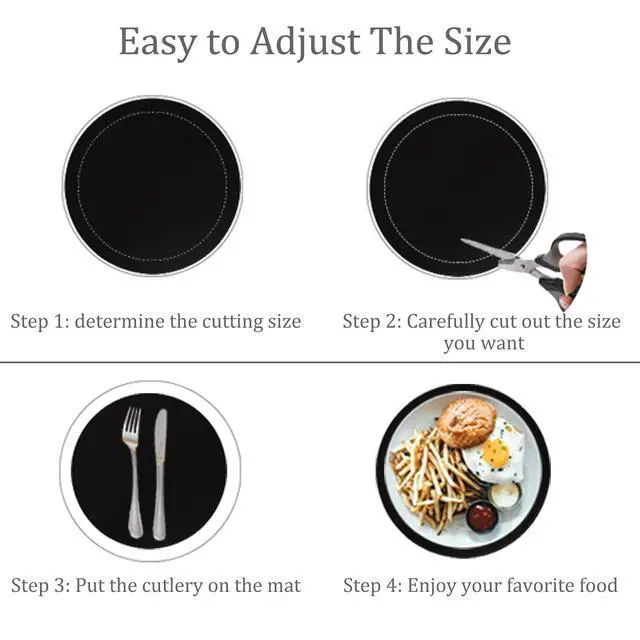 Alt view image 4 of 7 - Silicone Microwave Mat 12 Inch, Non Stick Turntable Mat for Kitchen, Multi-Purpose Heat Resistant Oven Mat 2 Pack (Black)