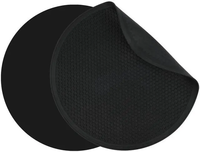 Main image of Silicone Trivet Mat -Pot Holders-Round Trivets for Hot Dishes-Pots & Pans, Dia11.81 Microwave Plate Cover Mat, Multi Function Counter Silicone Mats, Durable Kitchen Drying Mat Set 2 Black