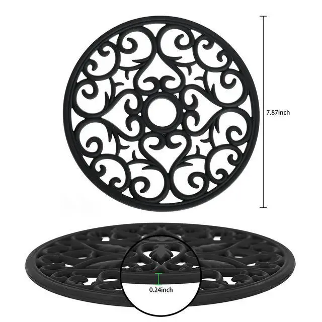 Alt view image 2 of 7 - Silicone Trivets for Hot Dishes, Pots & Pans, Multi-Use Hot Pads Kitchen Quartz Countertops, Silicone Pot Holders Mats, Non-Stick Carved Heat Resistant Mats for Counter & Table, Set 3 White