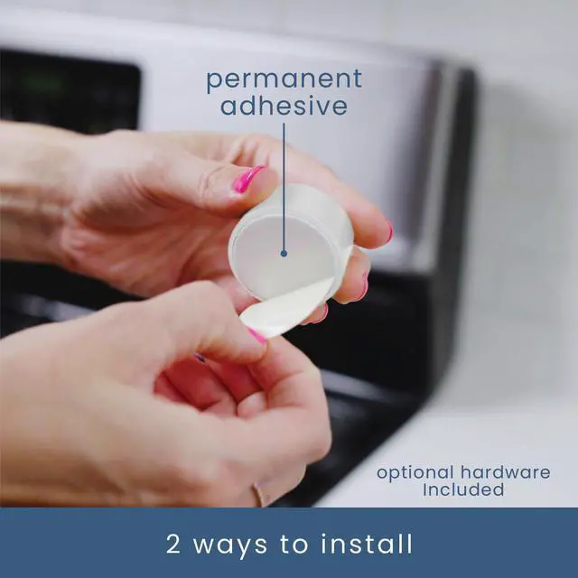 Alt view image 2 of 7 - Adhesive Push Towel Hooks, 4 Pack, Matte White