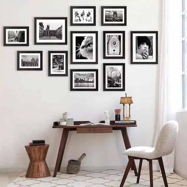 Alt view image 5 of 7 - 30pcs Adhesive Plate Hangers Invisible Vertical Wall Art Display Holder,Picture Hangers Without Nails,Photo Fram Sticky Hanging Hooks,No Wall Damage (Max.load10kg)