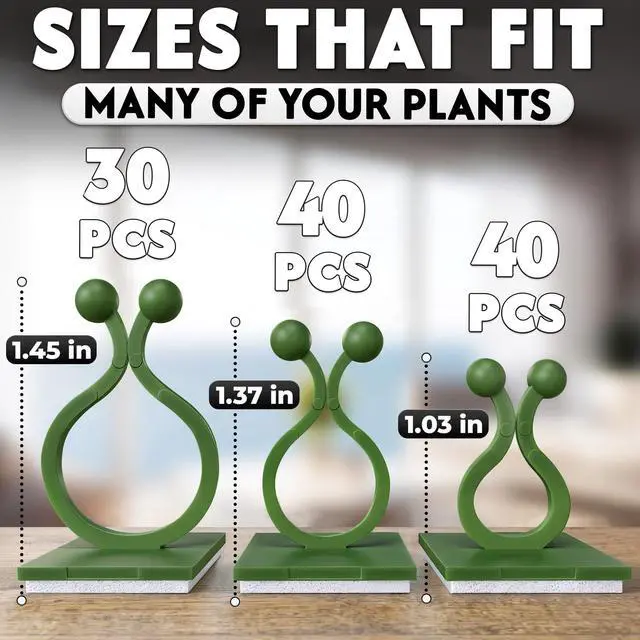 Alt view image 2 of 7 - 110 Pcs Self-Adhesive Climbing Plant Wall Clips for Vines (Green)