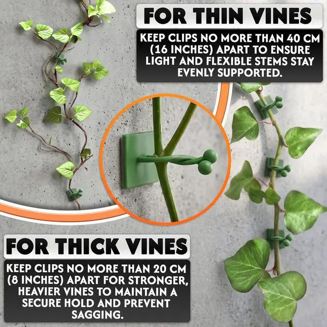 Alt view image 6 of 7 - 110 Pcs Self-Adhesive Climbing Plant Wall Clips for Vines (Green)