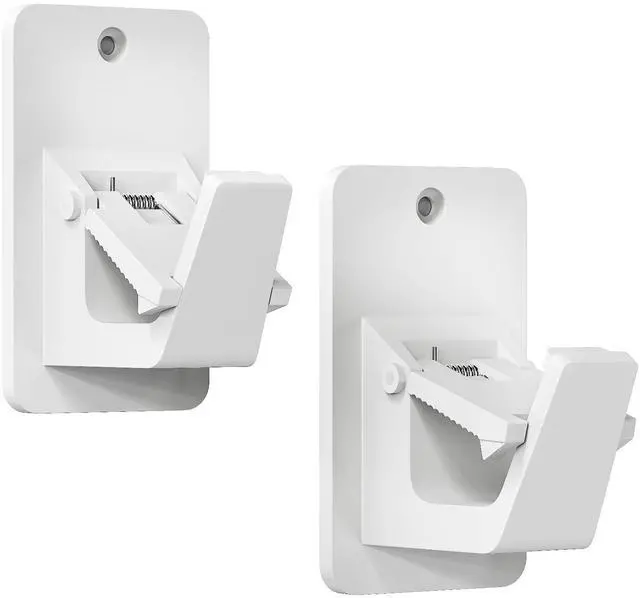 Main image of Adhesive No Drill Curtain Rod Brackets - Heavy Duty 30LB Holders for Bathroom Bedroom Kitchen, Universal Damage-Free Window Rod Hooks with Nail-Free Installation (2PC White)