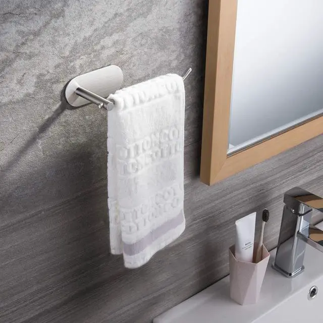Alt view image 2 of 3 - Hand Towel Holder/Towel Ring - Self Adhesive Towel Bar for Kitchen and Bathroom No Drilling