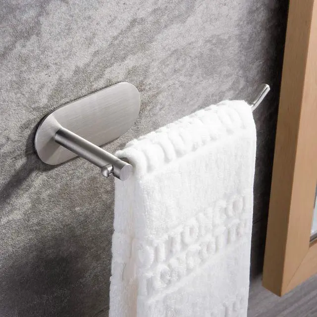 Main image of Hand Towel Holder/Towel Ring - Self Adhesive Towel Bar for Kitchen and Bathroom No Drilling