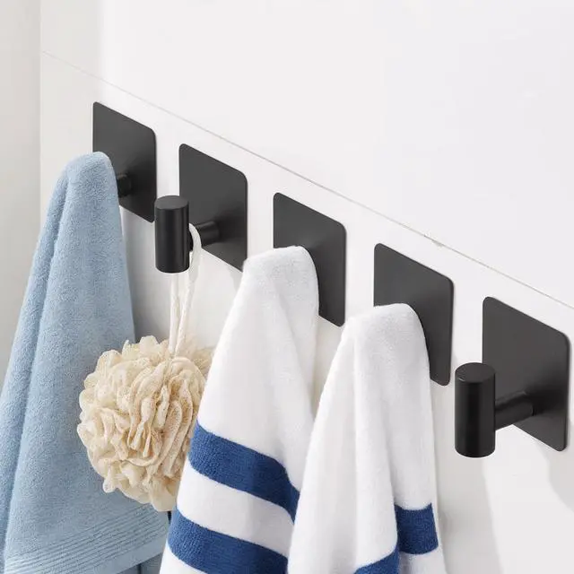 Alt view image 5 of 7 - Adhesive Shower Hooks for Inside Shower, Towel Hook for Bathroom