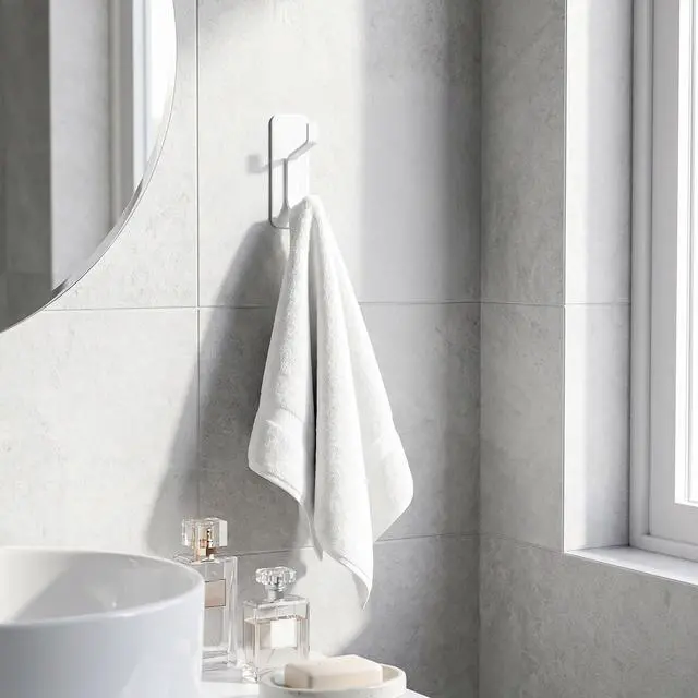 Alt view image 7 of 7 - Adhesive Wall Hooks for Towels, Sticky Heavy Duty Hanger for Door