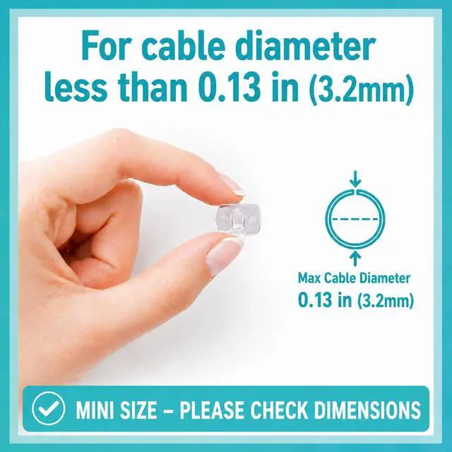 Alt view image 4 of 7 - 100 Mini Clear Light Clips with 120 Adhesive Strips, Damage-Free Indoor Mini Wall Hooks for Hanging, Removable Clips for Christmas Decoration
