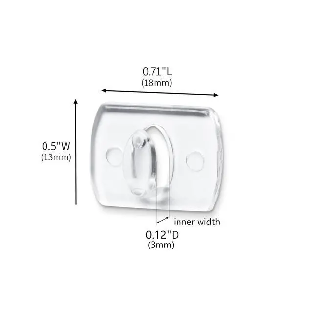 Alt view image 2 of 7 - 100 Mini Clear Light Clips with 120 Adhesive Strips, Damage-Free Indoor Mini Wall Hooks for Hanging, Removable Clips for Christmas Decoration
