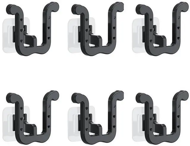 Main image of 6Pcs Self-Adhesive Wall Slipper Rack Durable Foldable No-Drill Installation for Door Cupboard Bathroom Kitchen Home Organizer Water-Resistant