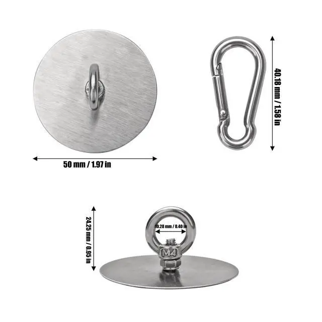 Alt view image 7 of 7 - Pcs Self Adhesive Ceiling Hook Stainless Steel Pad Eye Hooks Nail-Free Wall Hook for Kitchen Bathroom Living Room Ceiling