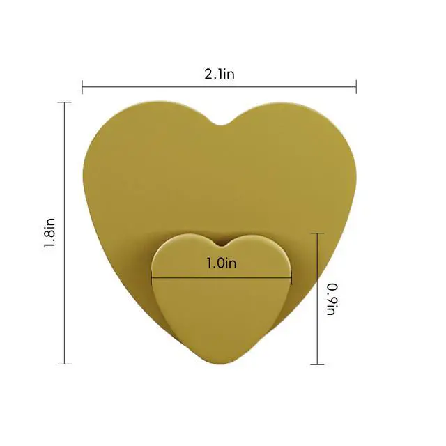 Alt view image 2 of 5 - Cute Wall Hooks Self Adhesive Towel Hooks 4 Pack Gold Heart Shaped Wall Hooks, No Drill Stick on Hooks for Bathroom