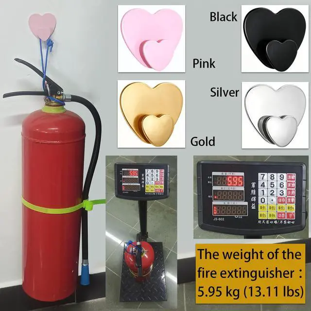 Alt view image 3 of 5 - Cute Wall Hooks Self Adhesive Towel Hooks 4 Pack Gold Heart Shaped Wall Hooks, No Drill Stick on Hooks for Bathroom