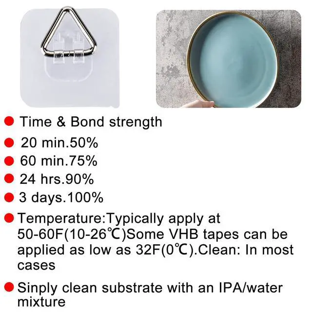 Alt view image 7 of 7 - Plate Hangers for the Wall 20 Pack Vertical Plate Holders Display Holder Adhesive Picture Hanger for Decorative Plates, Wall Decoration