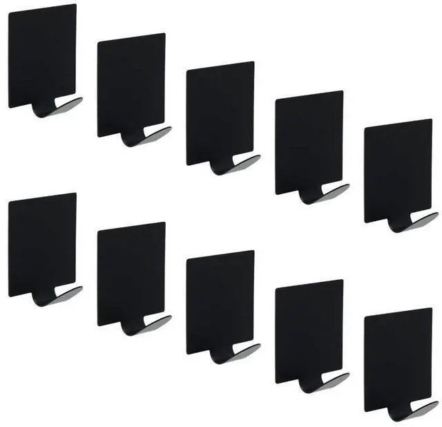 Main image of Pcs Self Adhesive Coat Hook Single Towel Clothes Hooks for Bathroom Kitchen Wardrobe Window Glass Door Garage,No Drilling Key Hooks Utility Hooks Stainless Steel Matte Black Finish
