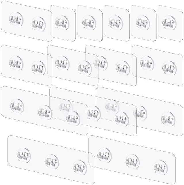Main image of 15 Pack Shower Caddy Adhesive Replacement, Shower Shelf Adhesive No Drilling, Adhesive Hooks for Showe Caddy, Soap Holder, and Kitchen Racks