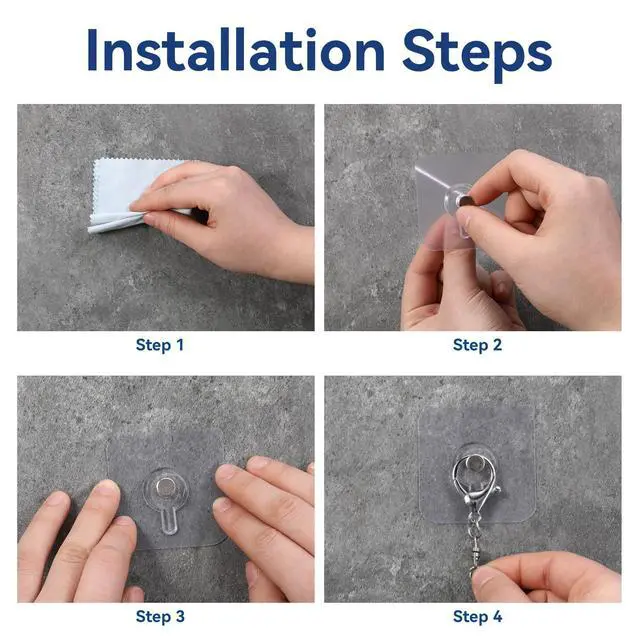 Alt view image 4 of 7 - Pcs No Drill Adhesive Hooks, Wall Hooks Self Adhesive Wall Mount Screw Hooks Upgraded Picture Hangers Without Nails Nail Free Wall Hangers for Home Bathroom Kitchen
