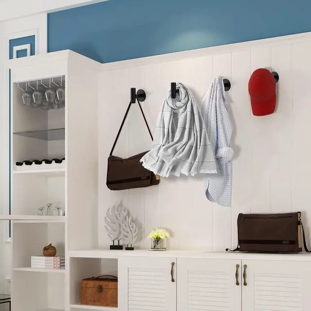 Alt view image 7 of 7 - Adhesive Hooks Heavy Duty Wall Hooks Stainless Steel Waterproof Shower Hook, Adhesive Holder Coat Hook for Hanging, Wall Mounted Towel Hooks for Bathroom Glass Window- 2 Pack