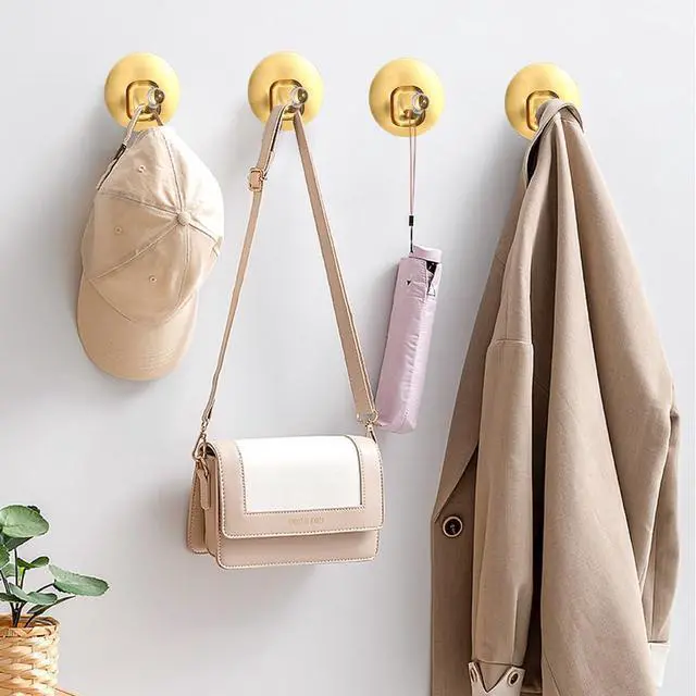 Alt view image 6 of 7 - Adhesive Hooks for Hanging 10 Pack, Heavy Duty Wall Hooks 11 lbs, Self Adhesive Waterproof Sticky Robe Towel Hooks for Home, Bathroom, Kitchen, Outdoor