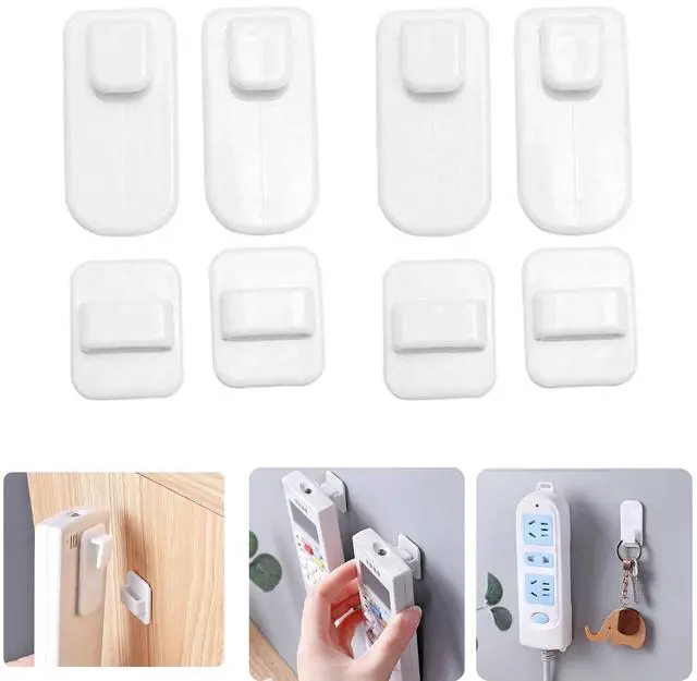 Main image of Controller Hook Remote Control Holder Wall Self Adhesive Hook - 4Set Multiuse TV Remote Control Air Conditioning Cordless Phone Sticky Wall Mount Key Hanger Organizer Holder Wall Sensor