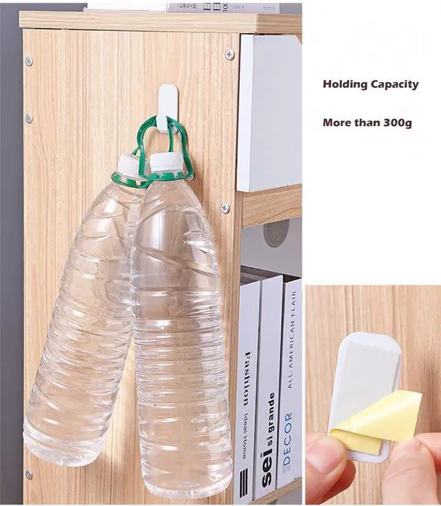 Alt view image 3 of 7 - Controller Hook Remote Control Holder Wall Self Adhesive Hook - 4Set Multiuse TV Remote Control Air Conditioning Cordless Phone Sticky Wall Mount Key Hanger Organizer Holder Wall Sensor