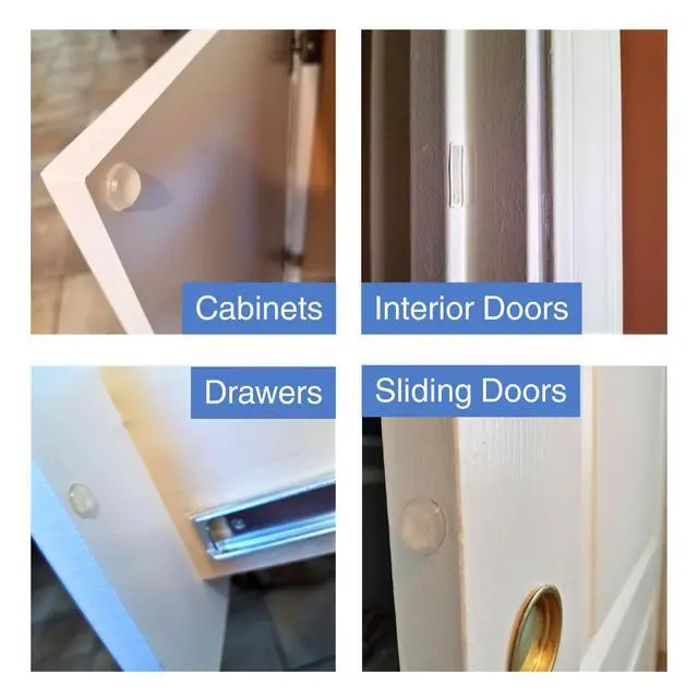 Alt view image 5 of 7 - Ultra-Quiet Gel Bumpers 104 Piece Variety Pack Multi-Layer Polyurethane Absorbs Shock & Dampens Sound Protect & Quiet Cabinets, Drawers, Interior Doors & Sliding Doors
