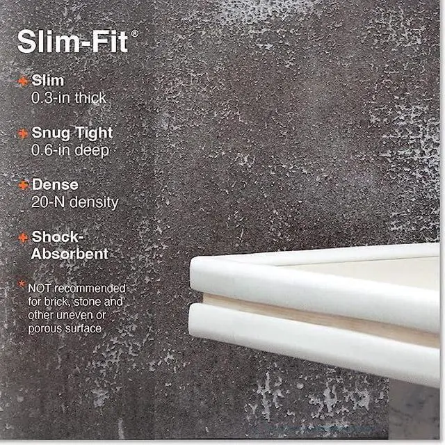 Alt view image 2 of 7 - Slimfit Corner Edge Protector for Baby Proofing (Small 15ft Edge 4 Corners), Furniture Safety Bumper Guard, Soft NBR Rubber Foam, 3M Adhesive, Oyster White (Off White)