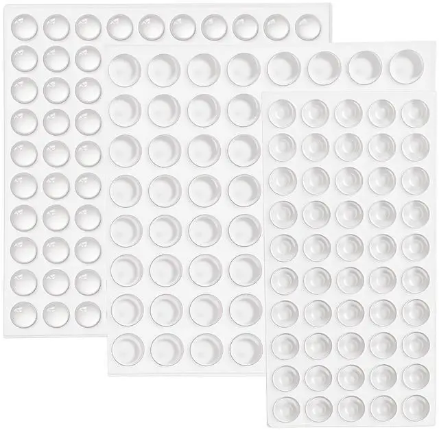 Main image of Cabinet Door Bumpers 4mm/5.5mm Thick - 3 Shapes 214 Pcs Variety Pack with Self-Adhesive Pads, Clear Rubber Bumper Feet Pads for Cabinet Stoppers, Drawers, Furniture