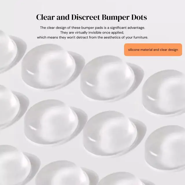 Alt view image 6 of 7 - Cabinet Door Bumpers 4mm/5.5mm Thick - 3 Shapes 214 Pcs Variety Pack with Self-Adhesive Pads, Clear Rubber Bumper Feet Pads for Cabinet Stoppers, Drawers, Furniture