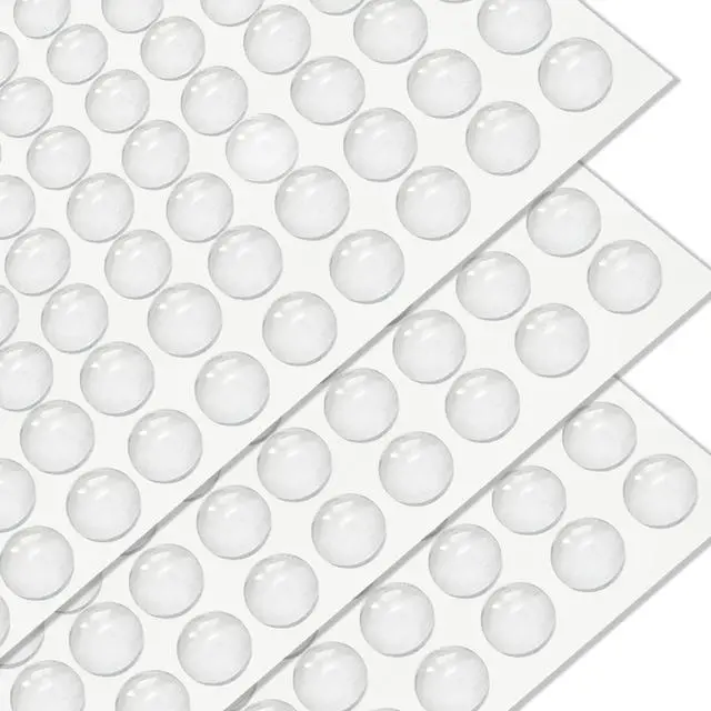 Main image of 300 PCS 3/8 inch Cabinet Door Bumpers,Circular Self-Adhesive Clear Rubber Bumpers,Picture FramesGlass Desktop Anti Slip Pad, Anti-Collision Pads,Kitchen Cabinet Pads for Drawers,Rubber feet