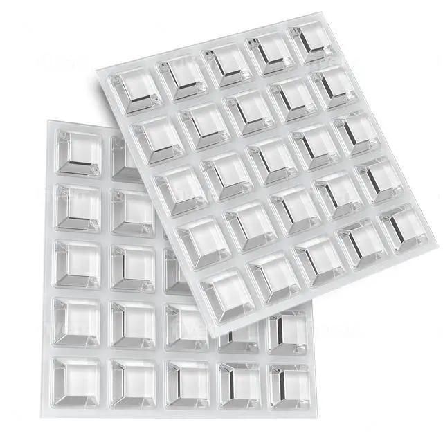 Main image of Clear Rubber Feet (50 Pack) Self Stick Bumper Pads - Made in USA - Adhesive Square Bumpers for Electronics, Speakers, Laptop, Appliances, Furniture, Computers