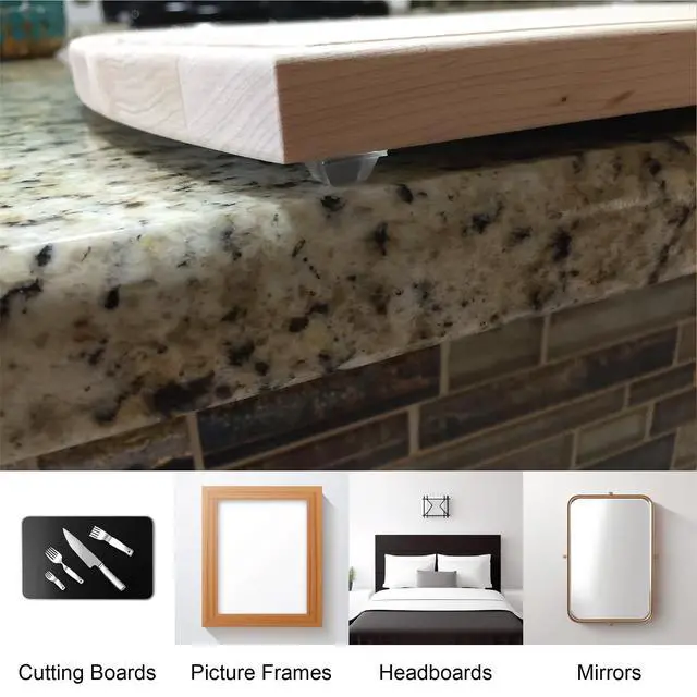 Alt view image 4 of 7 - Clear Rubber Feet (50 Pack) Self Stick Bumper Pads - Made in USA - Adhesive Square Bumpers for Electronics, Speakers, Laptop, Appliances, Furniture, Computers