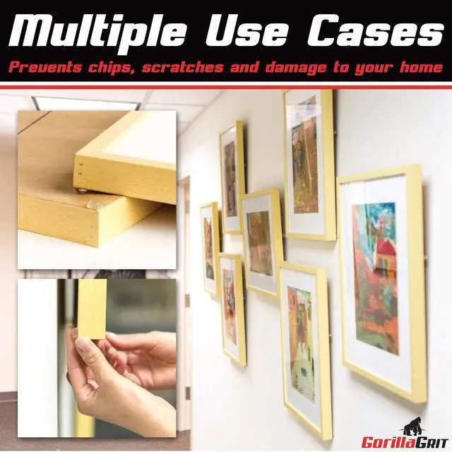 Alt view image 6 of 7 - Pack of 50 Cabinet Door Bumpers - 1/2 Diameter Clear Adhesive Pads for Drawers, Glass Tops, Cutting Boards, Picture Frames, Small Furniture