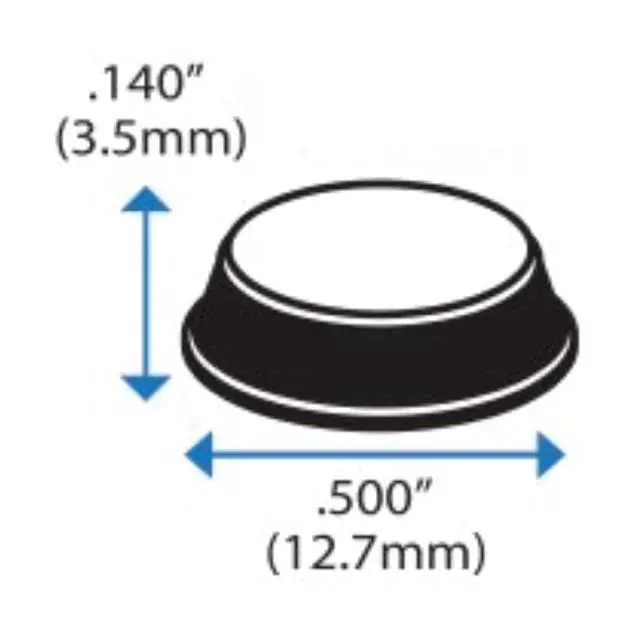 Alt view image 7 of 7 - Pack of 50 Cabinet Door Bumpers - 1/2 Diameter Clear Adhesive Pads for Drawers, Glass Tops, Cutting Boards, Picture Frames, Small Furniture
