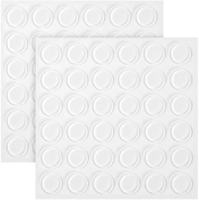 Main image of 72pcs Glass Table Top Anti-Slip Pads, Rubber Cabinet Bumpers Dots, Clear Silicone Bumper Pads Rubber Feet for Cutting Board 2mm Thickness