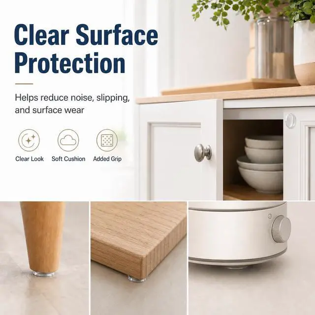 Alt view image 3 of 7 - 300 PCS Cabinet Door Bumpers, Self Adhesive Silicone Dots