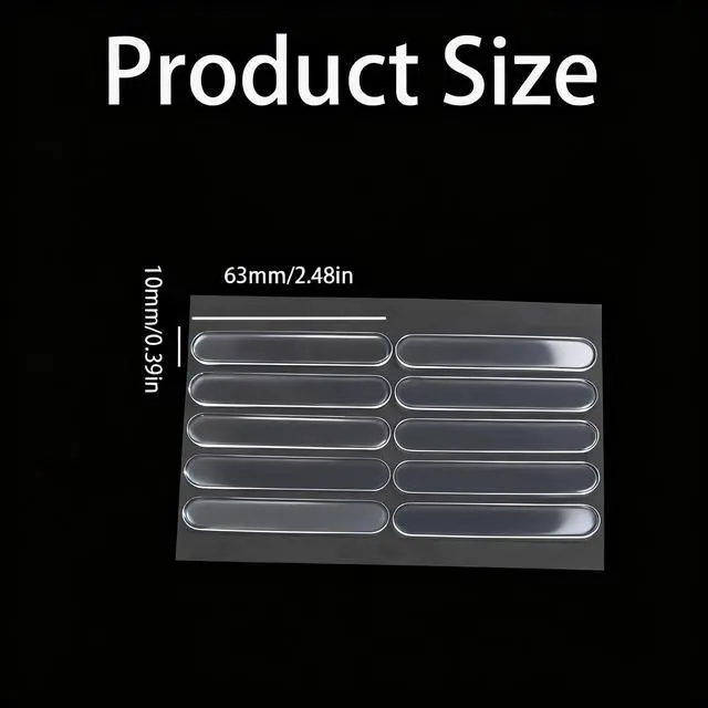 Alt view image 2 of 5 - 50 Pcs Clear Silicone Cabinet Door Bumpers, Self-Adhesive Sound Dampening Pads for Furniture, Drawers, Table Tops - Transparent Protection Strips for Wall, Surface Protection