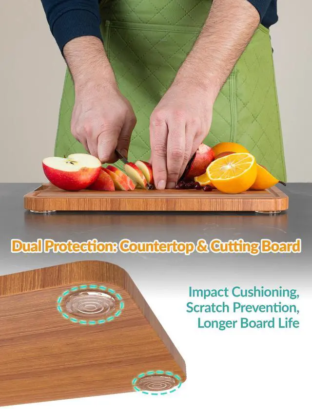 Alt view image 6 of 7 - 16-Pack Non-Slip Cutting Board Feet, Self-Adhesive Silicone Pads