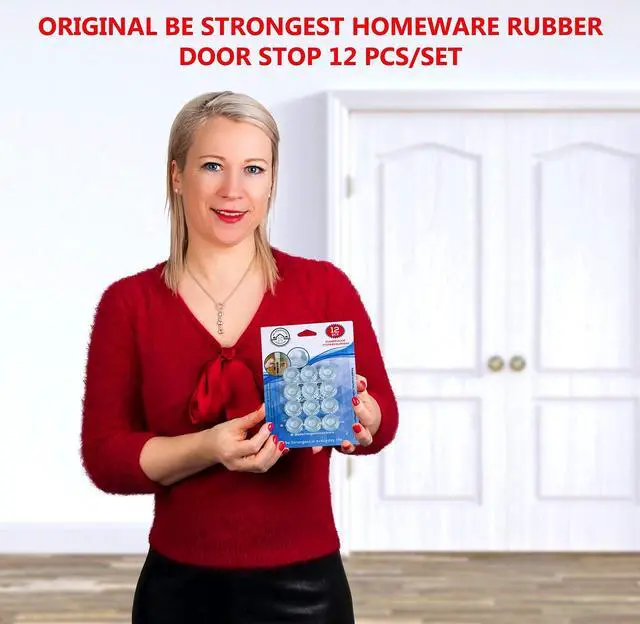 Alt view image 3 of 7 - Rubber Door Bumper - Small Size Rubber Bumpers - Clear Door Stoppers for Wall - Wall Protector Clear Rubber Door Stop 12 in Pack- Silicone Bumpers for Wall- Stick on Wall Protector for Walls Heavy Use