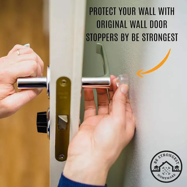 Alt view image 4 of 7 - Rubber Door Bumper - Small Size Rubber Bumpers - Clear Door Stoppers for Wall - Wall Protector Clear Rubber Door Stop 12 in Pack- Silicone Bumpers for Wall- Stick on Wall Protector for Walls Heavy Use