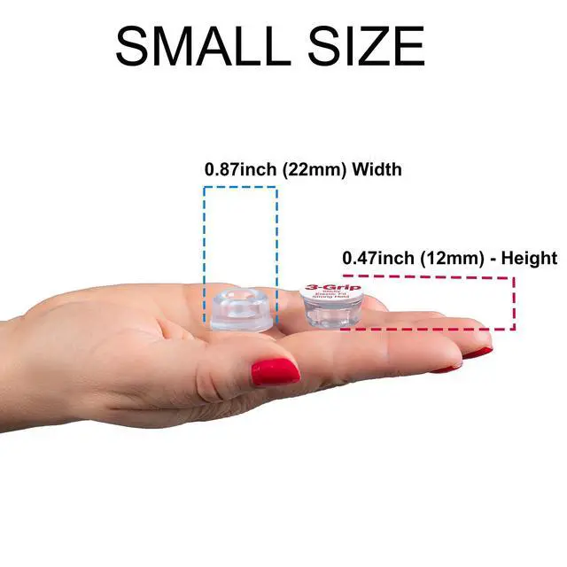 Alt view image 5 of 7 - Rubber Door Bumper - Small Size Rubber Bumpers - Clear Door Stoppers for Wall - Wall Protector Clear Rubber Door Stop 12 in Pack- Silicone Bumpers for Wall- Stick on Wall Protector for Walls Heavy Use